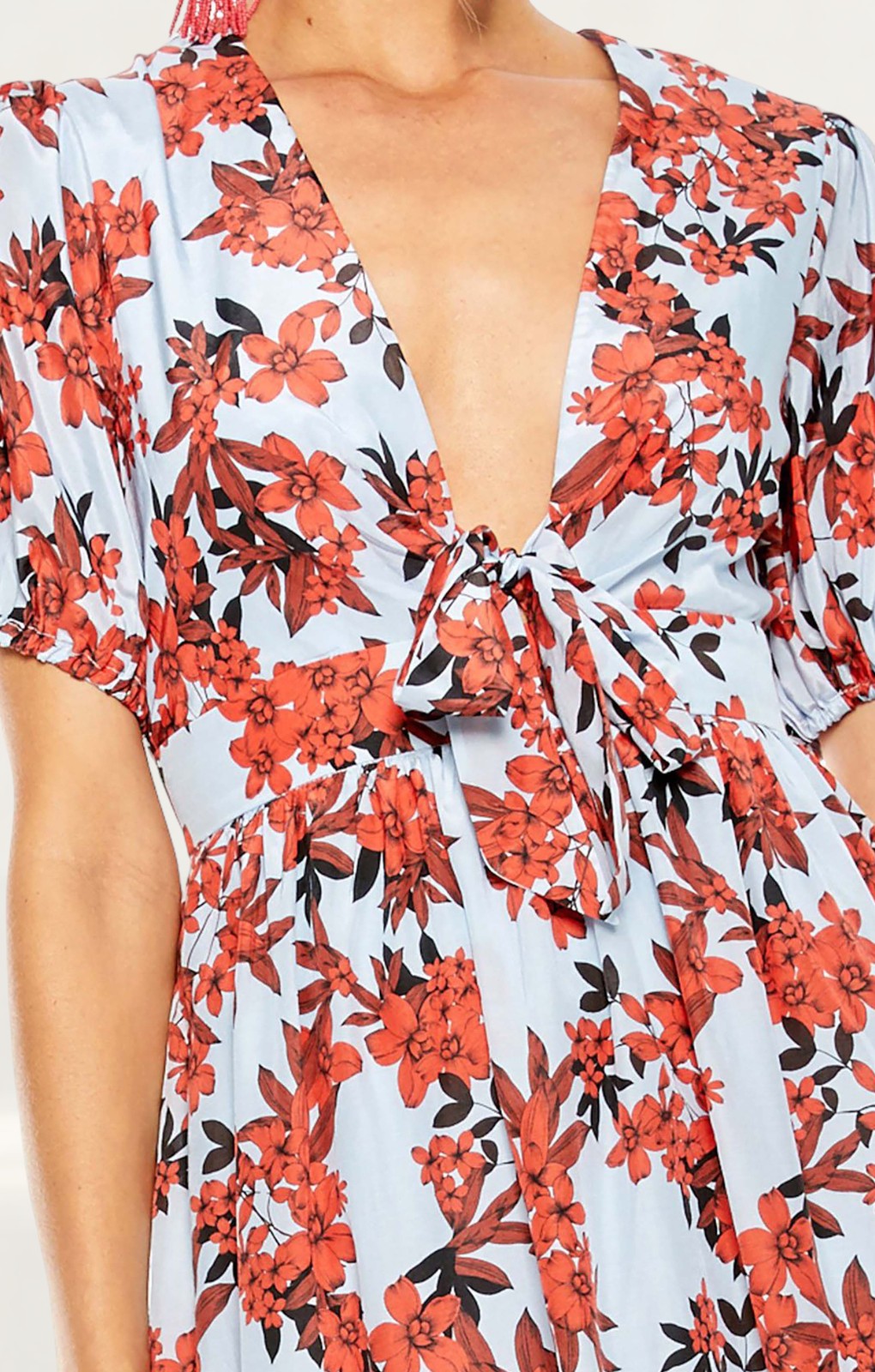 Talulah Red Floral Midi Dress