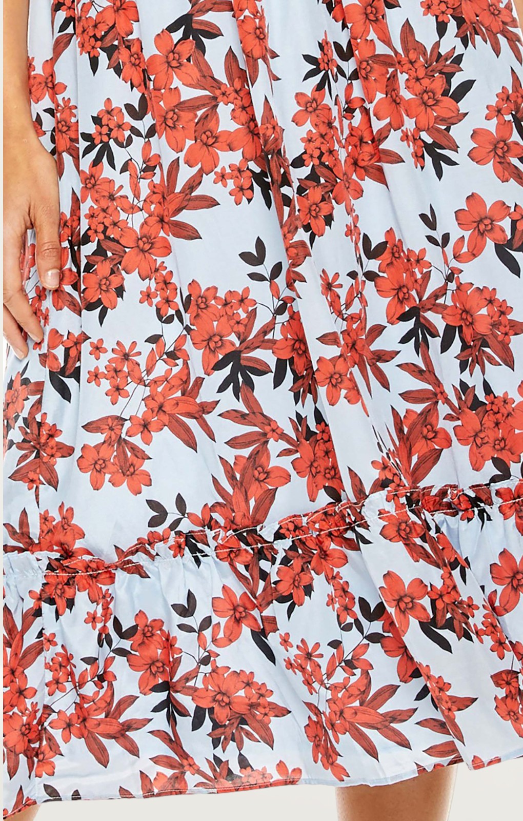 Talulah Red Floral Midi Dress