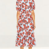 Talulah Red Floral Midi Dress