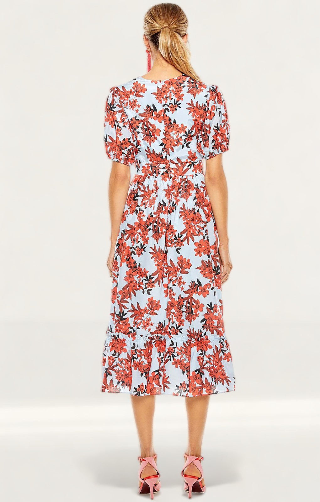 Talulah Red Floral Midi Dress