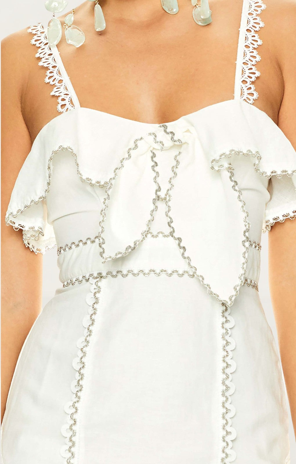 Talulah White Champagne Cocktail Midi Dress