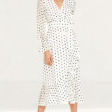 Talulah White Polka Dot Midi Dress product image