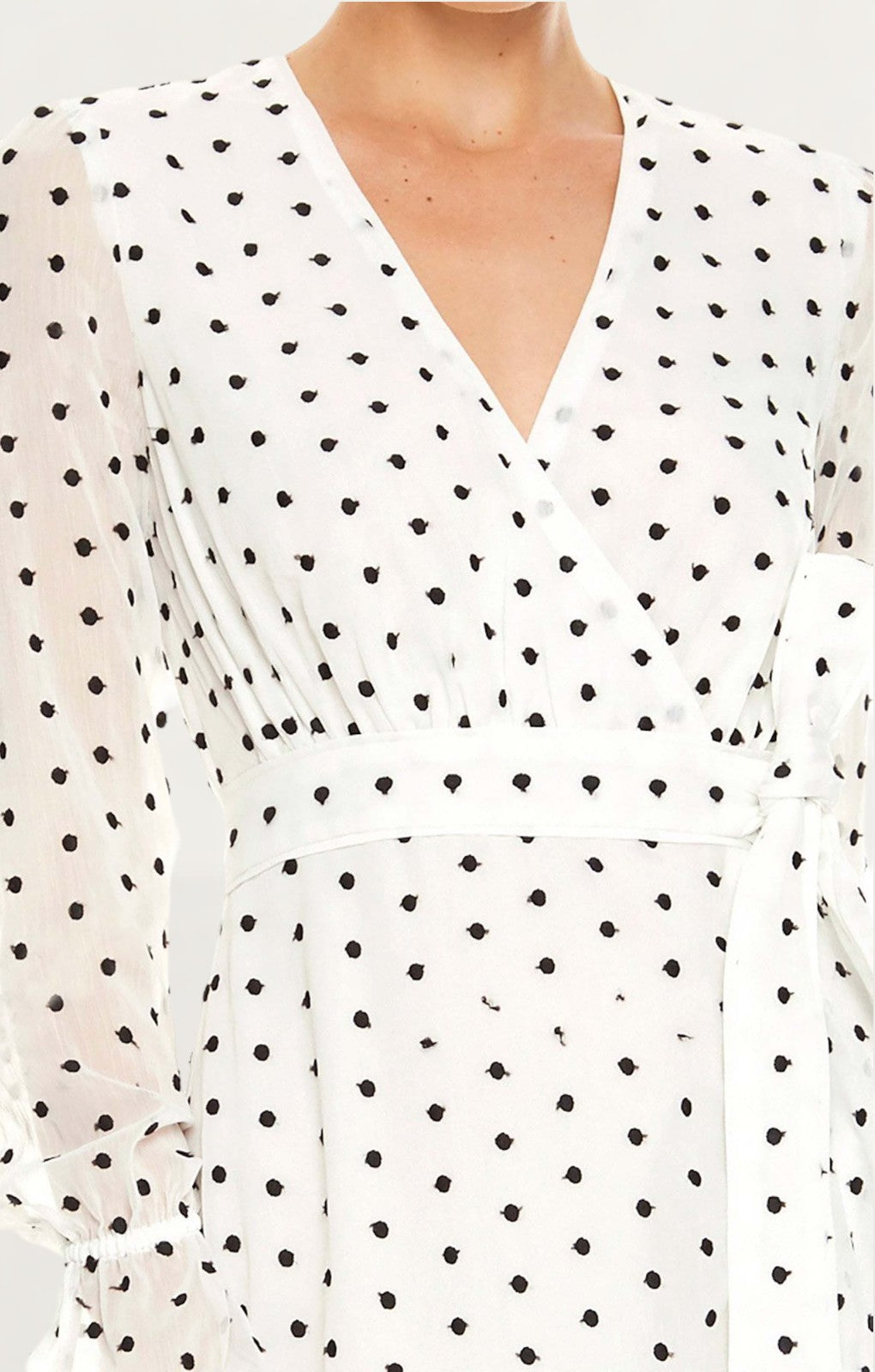 Talulah White Polka Dot Midi Dress product image