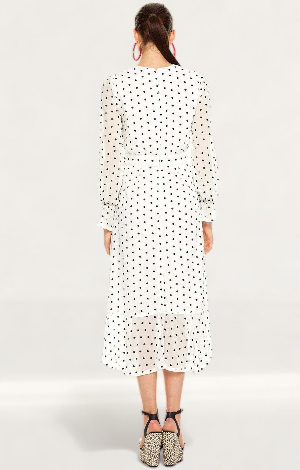 Talulah White Polka Dot Midi Dress product image