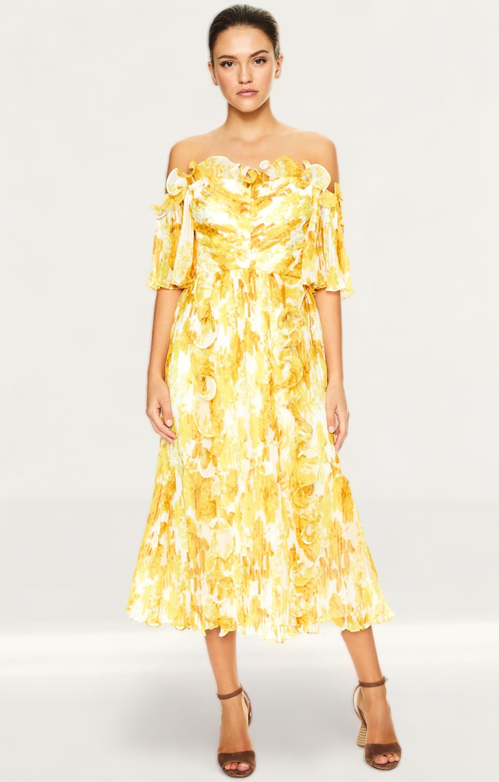 Rent Talulah Yellow Sunshine Midi Dress | Hirestreet