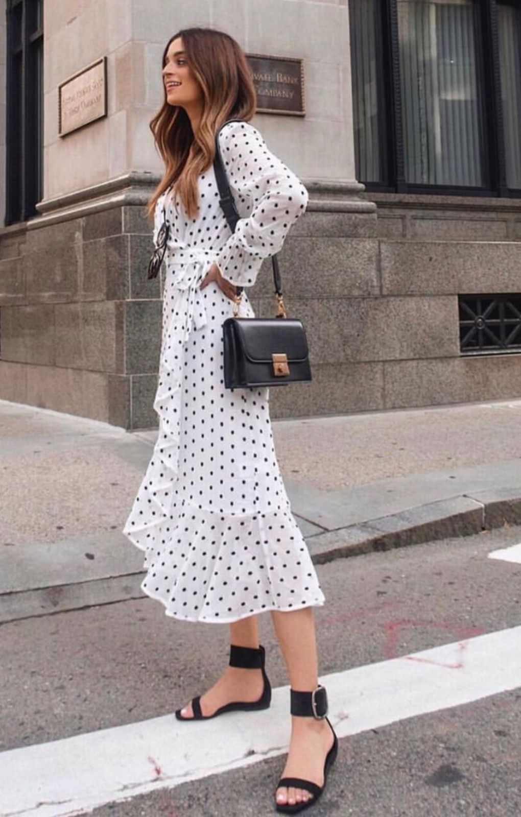 Talulah White Polka Dot Midi Dress product image