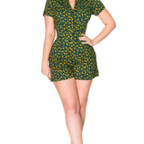 Timeless London Green Floral Tessa Playsuit
