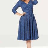 Timeless London Blue Wrap Over Lottie Midi Dress product image