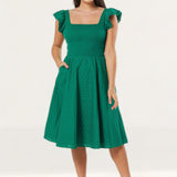 Timeless London Curve Raphaella Green Midi Dress