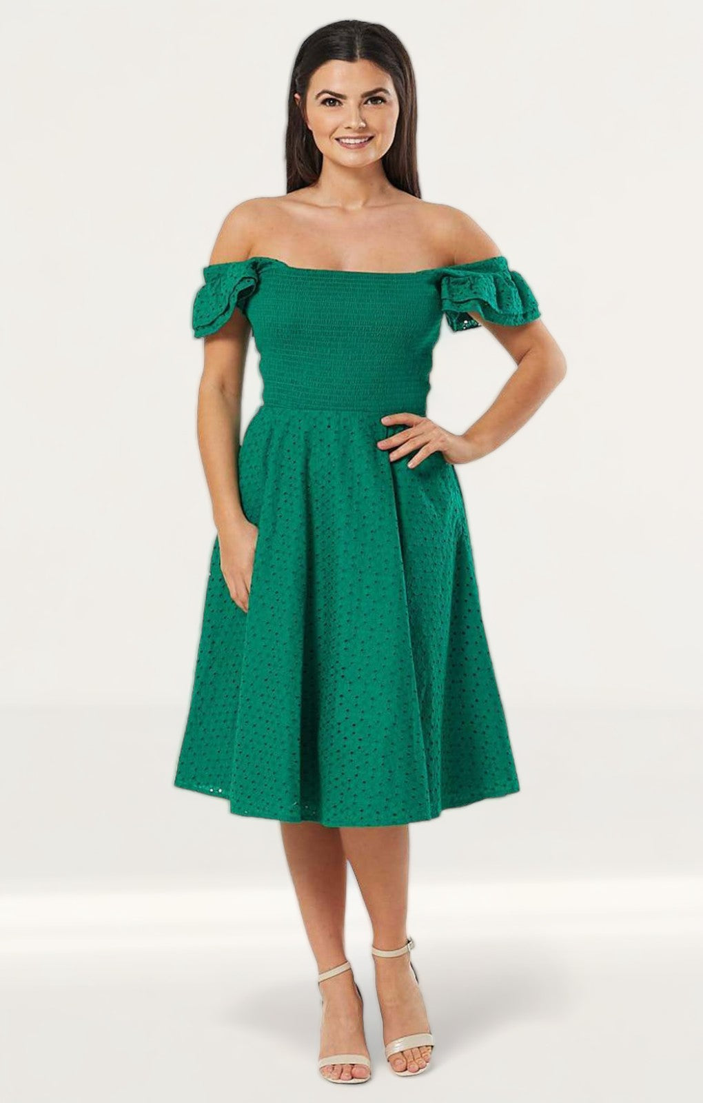 Timeless London Curve Green Raphaella Midi Dress product image
