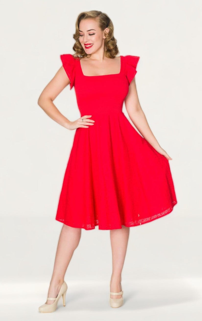 Timeless London Curve Raphaella Red Midi Dress