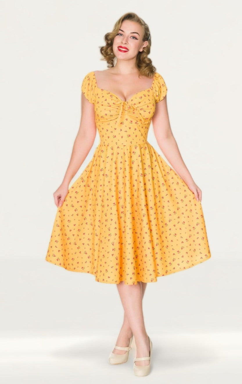 Timeless London Curve Yellow Floral Serenity Midi Dress product image