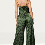 Timeless London Green Zebra Print Jumpsuit