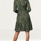 Timeless London Green Zebra Print Nelly Midi Dress product image