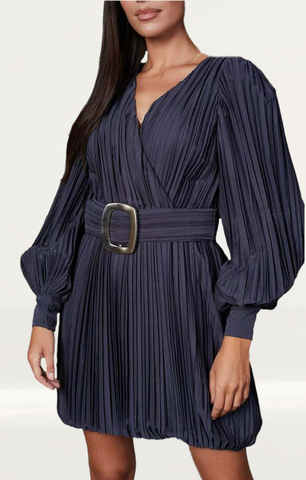 Timeless London Navy Pleated Grace Mini Dress product image