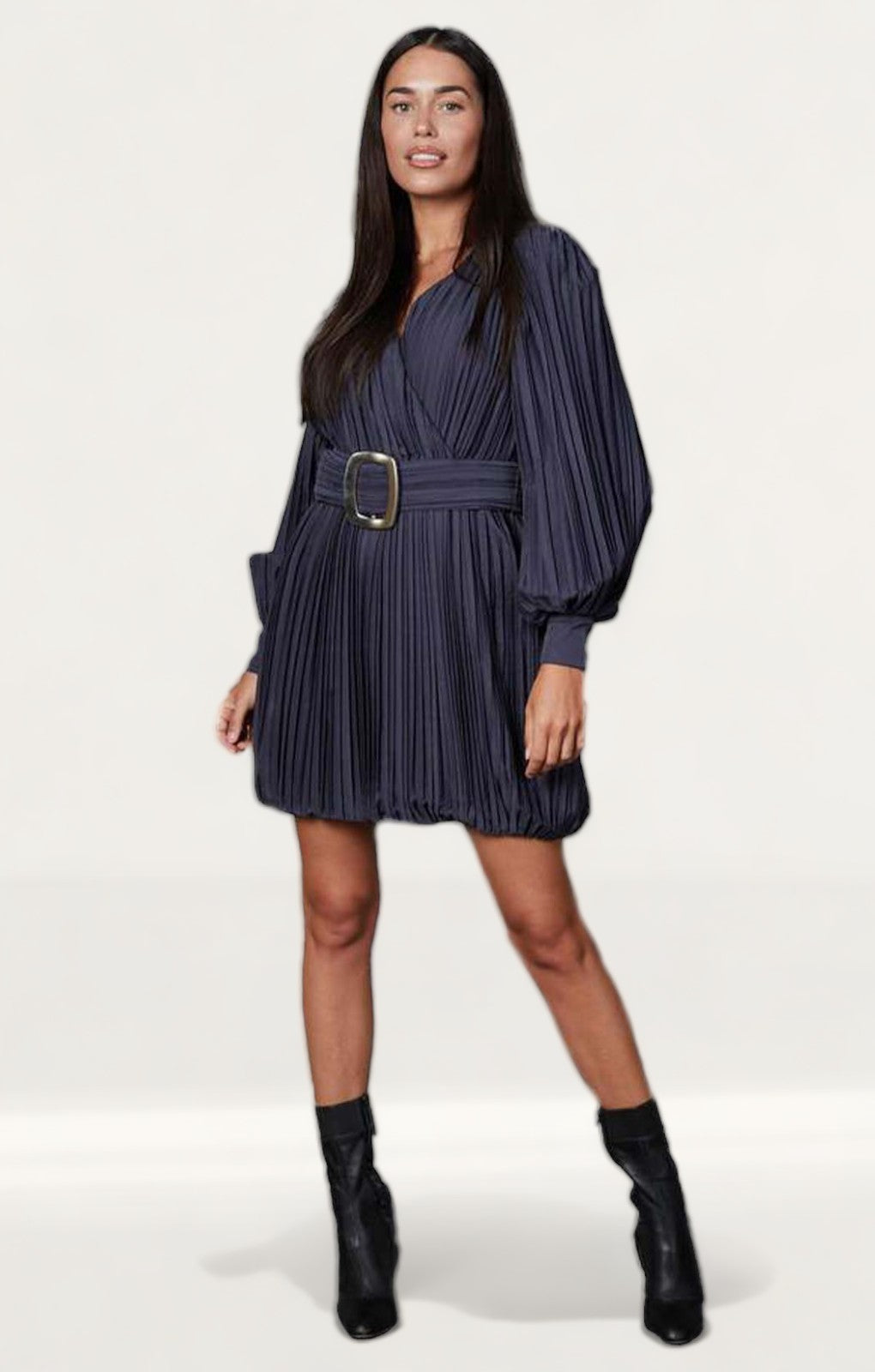 Timeless London Navy Pleated Grace Mini Dress product image