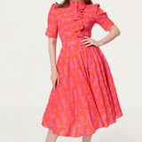 Timeless London Pink Horse Print Hope Midi Dress