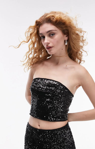 topshop sequin bandeau dress Sequin Bandeau Maxi Dress Topshop Bandeau Dress Black Sparkly Bandeau On Sale