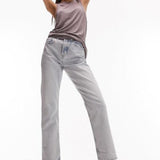 Topshop Editor Jeans In Bleach Wash