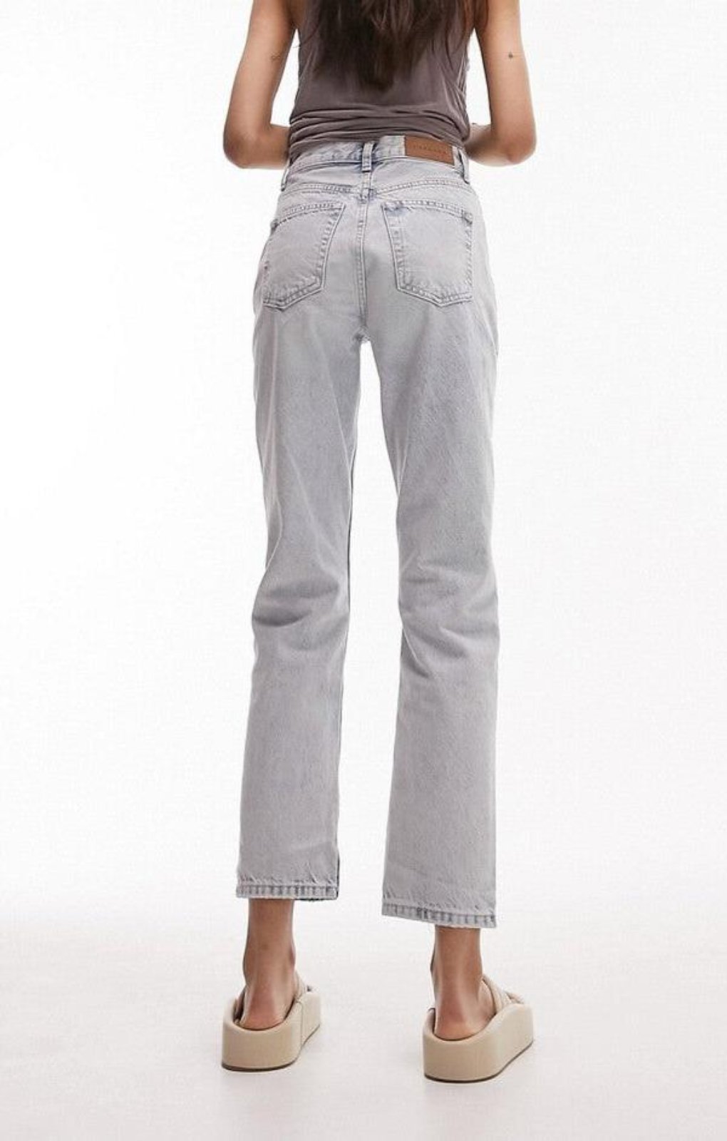 Topshop Editor Jeans In Bleach Wash