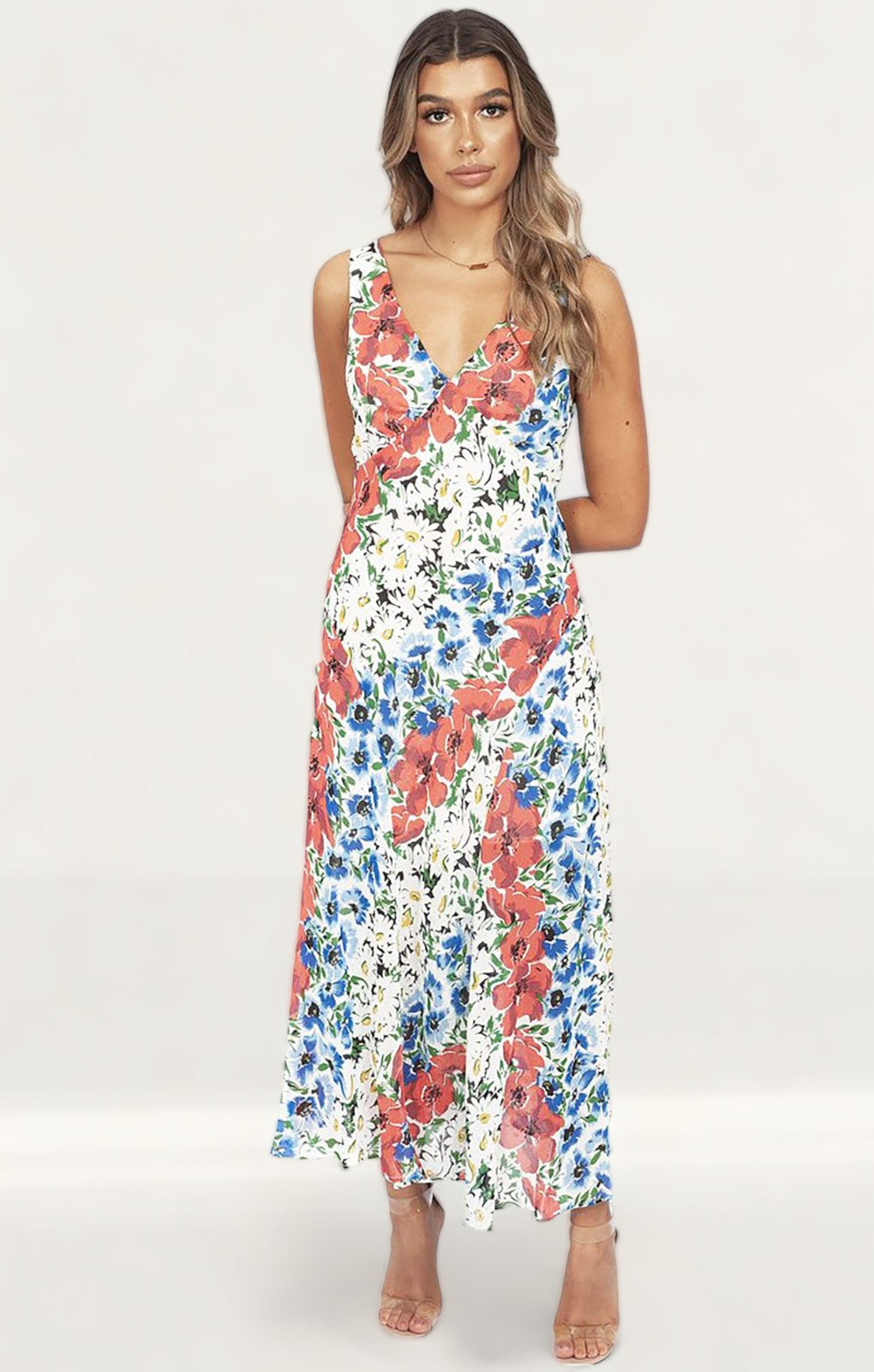 Topshop Summer Floral Midi Dress product image