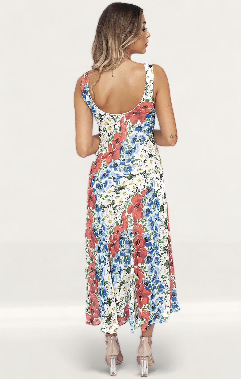 Topshop Summer Floral Midi Dress