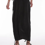 Topshop Knot Front Skirt In Black
