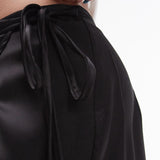 Topshop Knot Front Skirt In Black