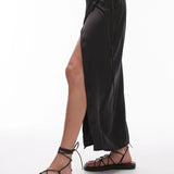 Topshop Knot Front Skirt In Black