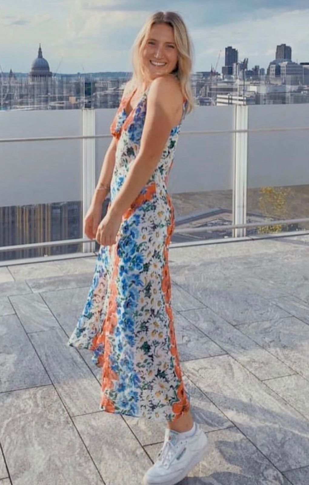Topshop Summer Floral Midi Dress