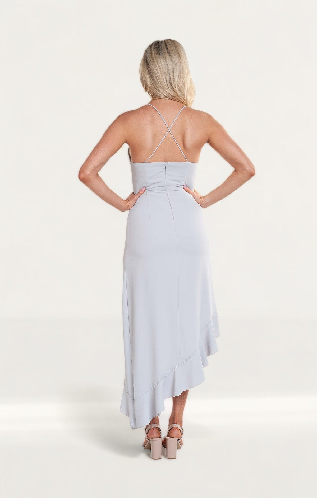 TwoSisters The Label Morgan Grey Midi Dress