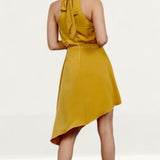TwoSisters The Label Sienna Yellow Satin Midi Dress