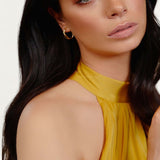 TwoSisters The Label Sienna Yellow Satin Midi Dress