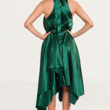 TwoSisters The Label Kathleen Green Halter Midi Dress