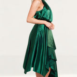 TwoSisters The Label Kathleen Green Halter Midi Dress