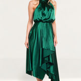 TwoSisters The Label Kathleen Green Halter Midi Dress
