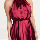 TwoSisters The Label Kathleen Red Halter Midi Dress
