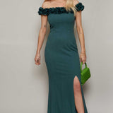 Little Mistress Trooper Bardot Maxi Dress