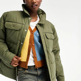 Vans Foundry Puffer Mte Jacket In Winter Green