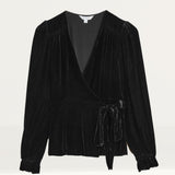 M&S X Ghost Velvet Wrap Top