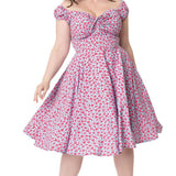 Timeless London Curve Pink Floral Victoria Dress
