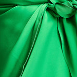 Vila Satin Knot Front Mini Dress In Bright Green