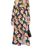 Little Mistress Vogue Williams Floral Open Back Midi Dress