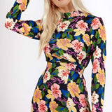 Little Mistress Vogue Williams Floral Open Back Midi Dress