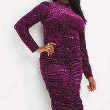 Simply Be Plum Stretch Devoure Bodycon Dress product image