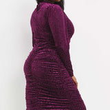 Simply Be Plum Stretch Devoure Bodycon Dress product image