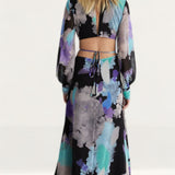 Warehouse Black Cutout Buckle Maxi Dress