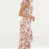 WAYF Etoile Corset Ruffle Hem Maxi Dress