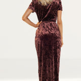 WAYF Next To You Velvet Wrap Dress