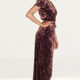 WAYF Next To You Velvet Wrap Dress